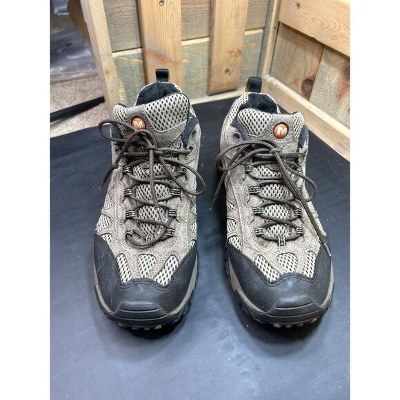 Merrell Mens Moab 2 Vent Hiking Shoes Brown/Black Mesh Suede Vibram Sole US 9 - Picture 3 of 9